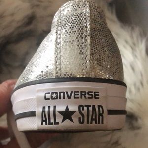 Silver Converse All Stars - gorgeous! Worn 2 times